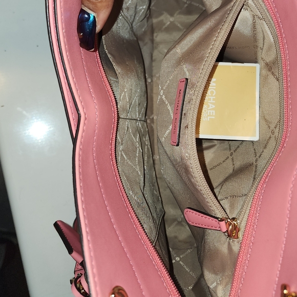 Michael Kors Jet Set Travel Large Chain Shoulder Tote Leather Handbag MK Purse - Picture 2 of 2